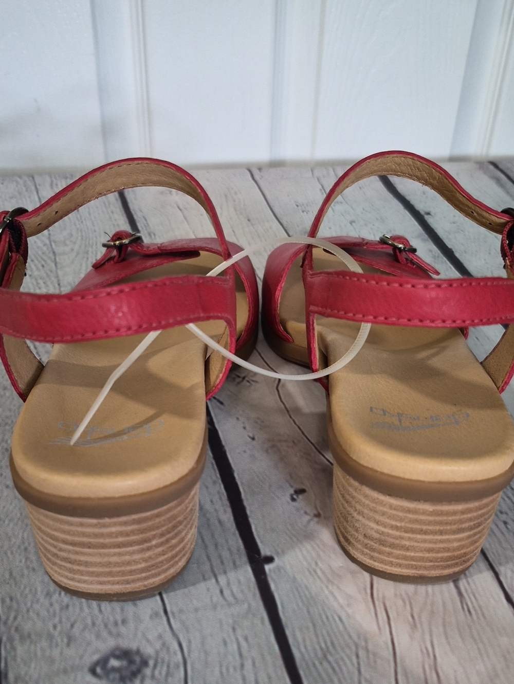 Dansko Tessie Orange Open-Toe Adjustable Slingback Heeled Sandal (US 6.5-7) 37 - Picture 6 of 9